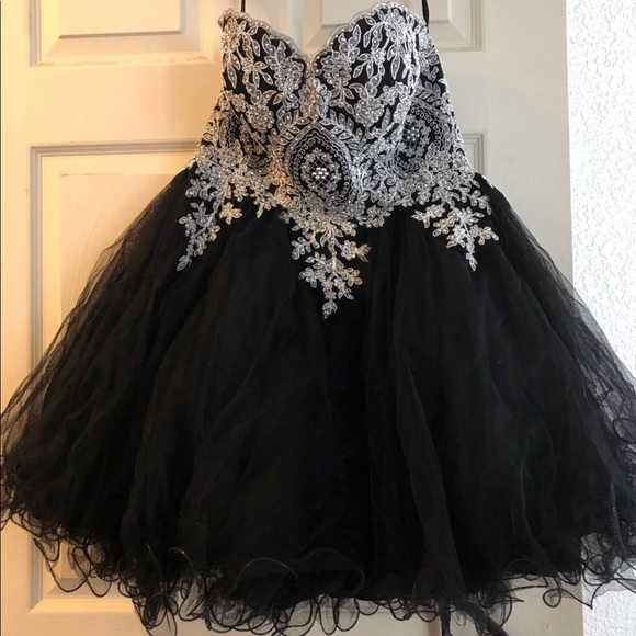 black corset dress short